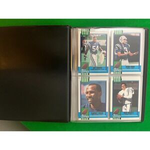 Indianapolis Colts 1990 Topps Team Set with 40 card collector album.